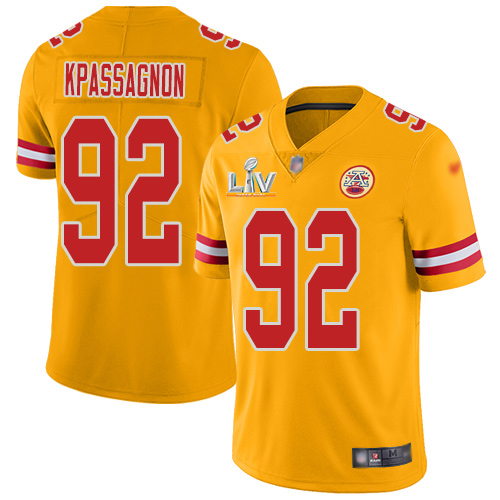 Kansas City Chiefs #92 Tanoh Kpassagnon Gold Men's Super Bowl LV Bound Stitched Limited Inverted Legend Jersey Men's cheap jerseys for sale - CheapJerseys.Shop