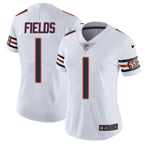 Bears #1 Justin Fields White Women's Stitched Vapor Untouchable Limited Jersey cheap jerseys for sale - CheapJerseys.Shop