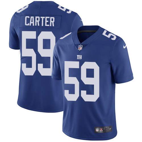 New York Giants #59 Lorenzo Carter Royal Blue Team Color Men's Stitched Vapor Untouchable Limited Jersey Men's cheap jerseys for sale - CheapJerseys.Shop