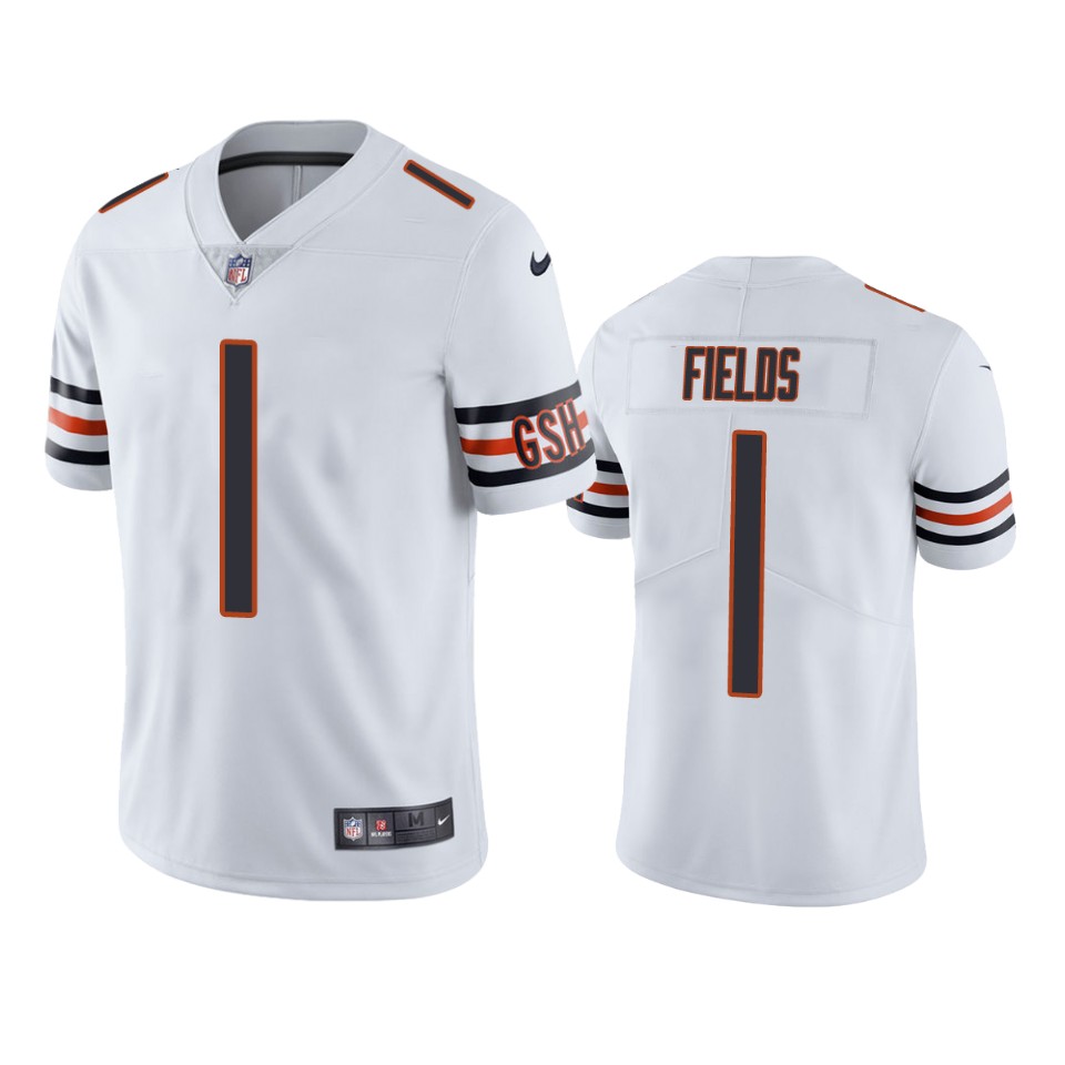 Bears #1 Justin Fields White Men's Stitched Vapor Untouchable Limited Jersey cheap jerseys for sale - CheapJerseys.Shop