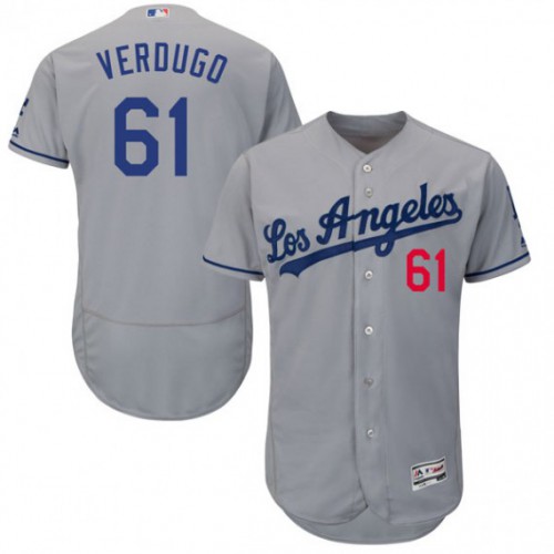 Los Angeles Dodgers #61 Alex Verdugo Grey Flexbase Authentic Collection Stitched Jersey Men's cheap jerseys for sale - CheapJerseys.Shop