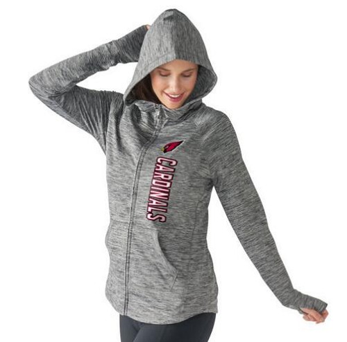 Women's Arizona Cardinals G-III 4Her By Carl Banks Recovery Full-Zip Hoodie Heathered Gray cheap jerseys for sale - CheapJerseys.Shop