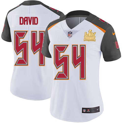 Buccaneers #54 Lavonte David White Women's Super Bowl LV Champions Patch Stitched Vapor Untouchable Limited Jersey cheap jerseys for sale - CheapJerseys.Shop