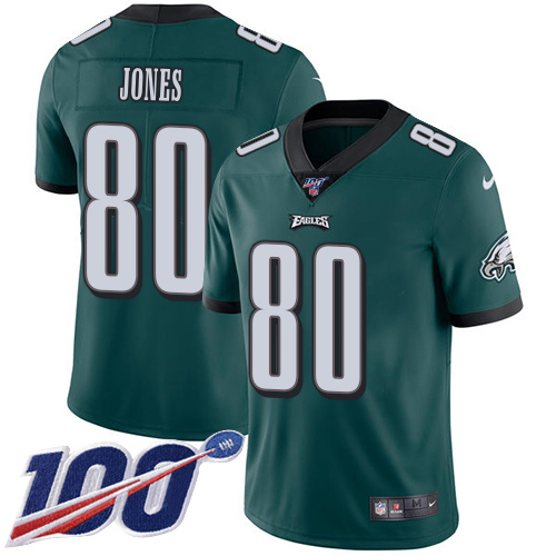 Eagles #80 Julio Jones Green Team Color Youth Stitched 100th Season Vapor Untouchable Limited Jersey cheap jerseys for sale - CheapJerseys.Shop