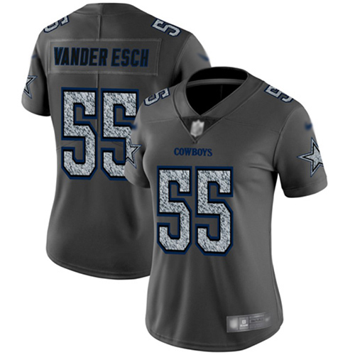 Cowboys #55 Leighton Vander Esch Gray Static Women's Stitched Vapor Untouchable Limited Jersey cheap jerseys for sale - CheapJerseys.Shop