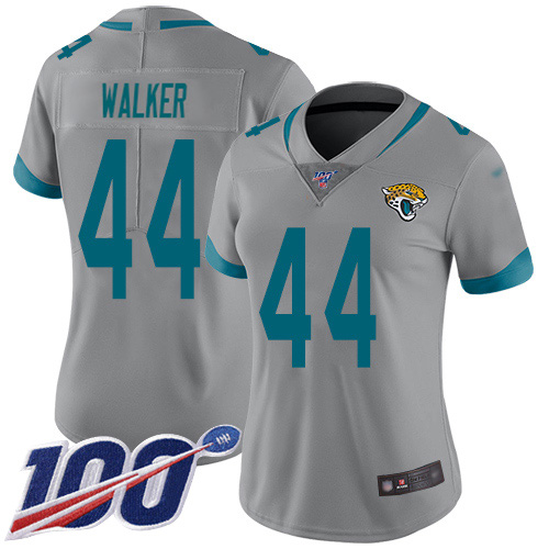 Jaguars #44 Travon Walker Silver Women's Stitched Limited Inverted Legend 100th Season Jersey cheap jerseys for sale - CheapJerseys.Shop