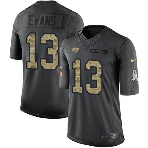 Buccaneers #13 Mike Evans Black Youth Stitched Limited 2016 Salute To Service Jersey cheap jerseys for sale - CheapJerseys.Shop