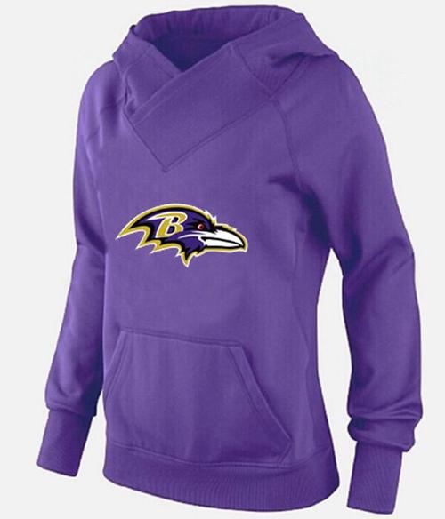 Women's Baltimore Ravens Logo Pullover Hoodie Purple cheap jerseys for sale - CheapJerseys.Shop