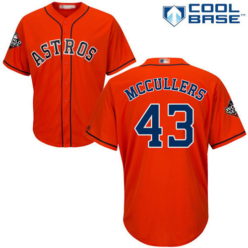 Houston Astros #43 Lance McCullers Orange Cool Base 2019 World Series Bound Stitched Youth Jersey Youth cheap jerseys for sale - CheapJerseys.Shop
