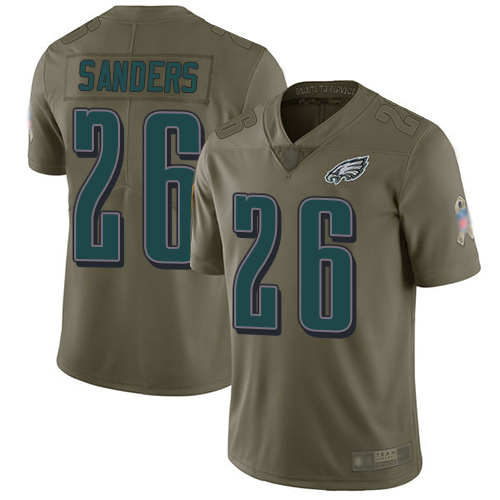 Eagles #26 Miles Sanders Olive Men's Stitched Limited 2017 Salute To Service Jersey cheap jerseys for sale - CheapJerseys.Shop
