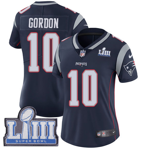 New England Patriots #10 Josh Gordon Navy Blue Team Color Super Bowl LIII Bound Women's Stitched Vapor Untouchable Limited Jersey Womens cheap jerseys for sale - CheapJerseys.Shop