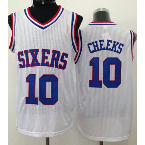 Philadelphia 76ers #10 Maurice Cheeks White Throwback Stitched Jersey Mens cheap jerseys for sale - CheapJerseys.Shop