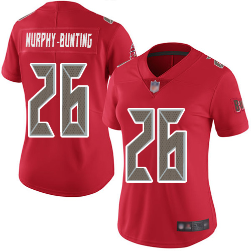 Tampa Bay Buccaneers #26 Sean Murphy-Bunting Red Women's Stitched Limited Rush Jersey Womens cheap jerseys for sale - CheapJerseys.Shop