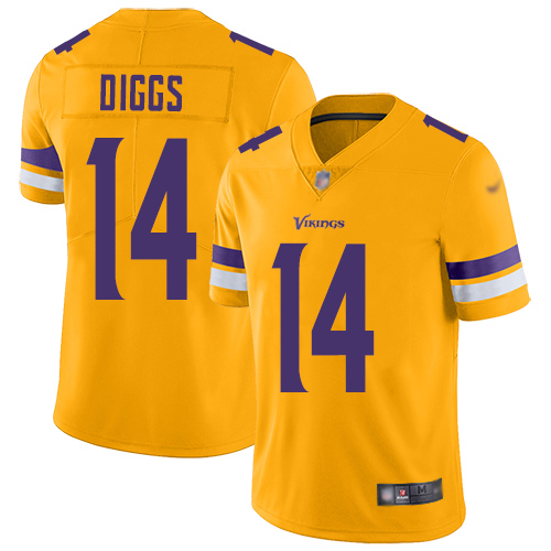 Minnesota Vikings #14 Stefon Diggs Gold Men's Stitched Limited Inverted Legend Jersey Men's cheap jerseys for sale - CheapJerseys.Shop