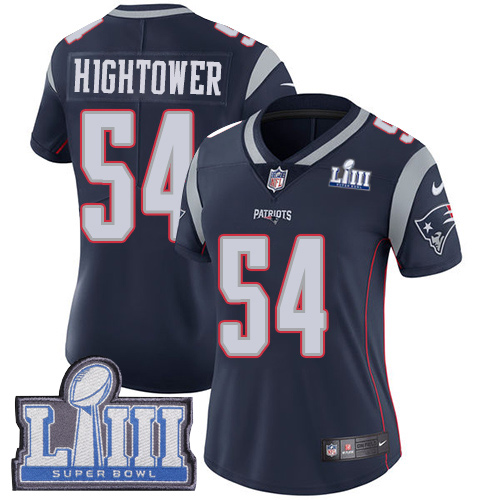 New England Patriots #54 Dont'a Hightower Navy Blue Team Color Super Bowl LIII Bound Women's Stitched Vapor Untouchable Limited Jersey Womens cheap jerseys for sale - CheapJerseys.Shop