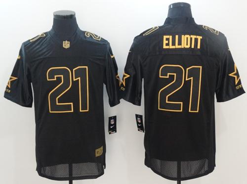 Cowboys #21 Ezekiel Elliott Black Men's Stitched Elite Pro Line Gold Collection Jersey cheap jerseys for sale - CheapJerseys.Shop
