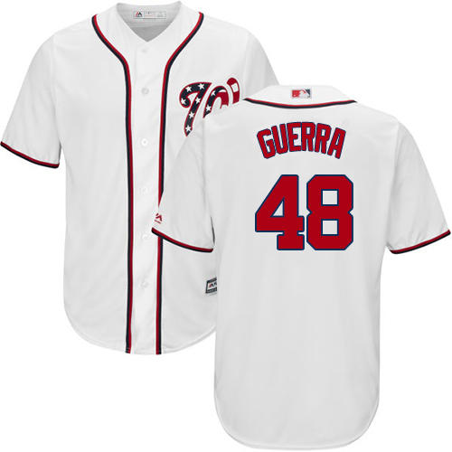 Washington Nationals #48 Javy Guerra White New Cool Base Stitched Jersey Men's cheap jerseys for sale - CheapJerseys.Shop