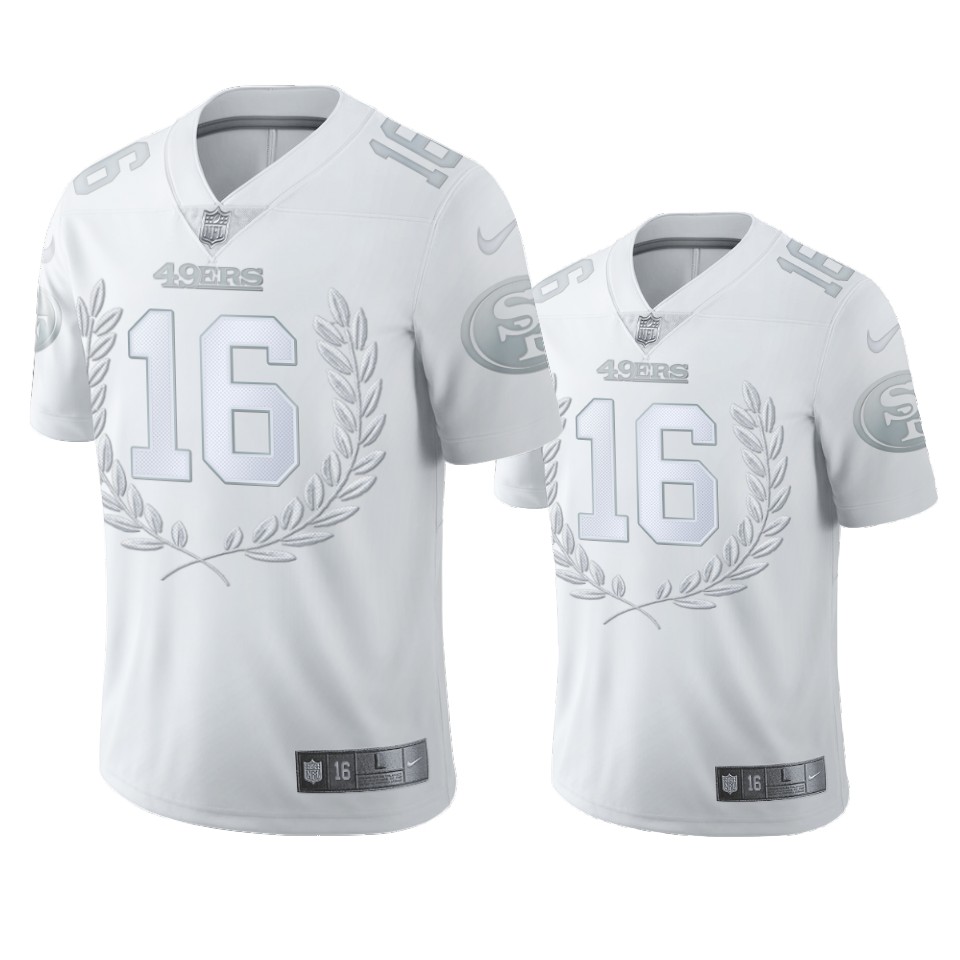 San Francisco 49ers #16 Joe Montana Men''S Platinum MVP Limited Edition Jersey cheap jerseys for sale - CheapJerseys.Shop