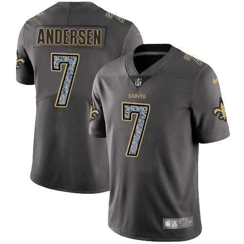 New Orleans Saints #7 Morten Andersen Gray Static Men's Stitched Vapor Untouchable Limited Jersey Men's cheap jerseys for sale - CheapJerseys.Shop