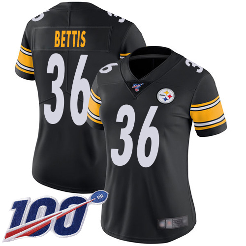 Steelers #36 Jerome Bettis Black Team Color Women's Stitched 100th Season Vapor Limited Jersey cheap jerseys for sale - CheapJerseys.Shop