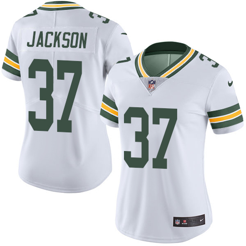 Green Bay Packers #37 Josh Jackson White Women's Stitched Vapor Untouchable Limited Jersey Womens cheap jerseys for sale - CheapJerseys.Shop