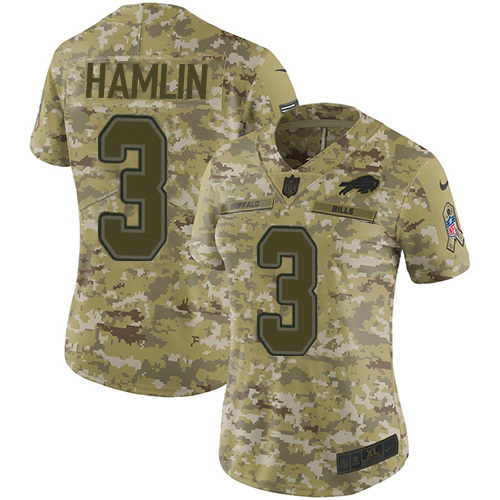 Bills #3 Damar Hamlin Camo Women's Stitched Limited 2018 Salute To Service Jersey cheap jerseys for sale - CheapJerseys.Shop