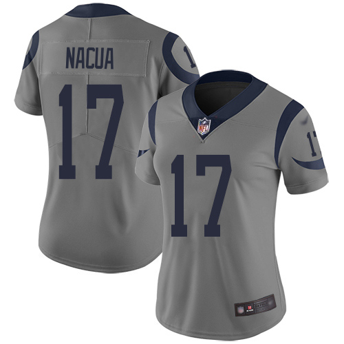 Rams #17 Puka Nacua Gray Women's Stitched Limited Inverted Legend Jersey cheap jerseys for sale - CheapJerseys.Shop