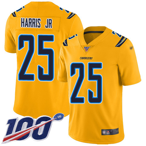 Los Angeles Chargers #25 Chris Harris Jr Gold Youth Stitched Limited Inverted Legend 100th Season Jersey Youth cheap jerseys for sale - CheapJerseys.Shop