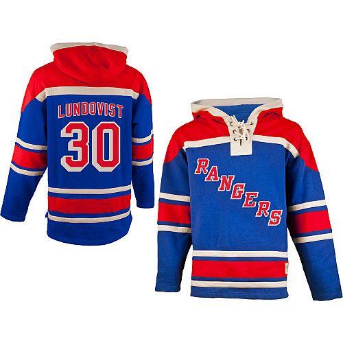 New York Rangers #30 Henrik Lundqvist Blue Sawyer Hooded Sweatshirt Stitched Jersey Men's cheap jerseys for sale - CheapJerseys.Shop