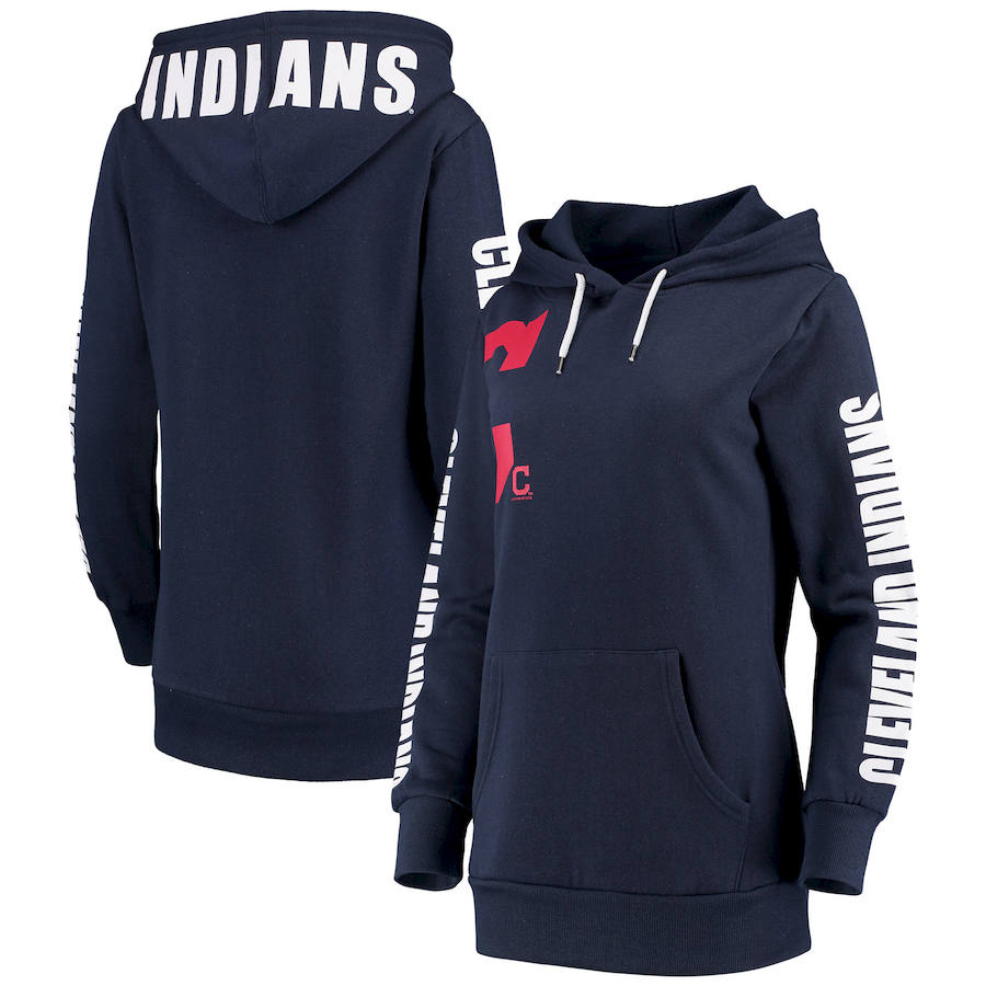 Cleveland Guardians G-III 4Her By Carl Banks Women's 12th Inning Pullover Hoodie Navy cheap jerseys for sale - CheapJerseys.Shop