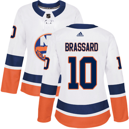 New York Islanders #10 Derek Brassard White Road Authentic Women's Stitched Jersey Womens cheap jerseys for sale - CheapJerseys.Shop