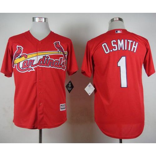 St.Louis Cardinals #1 Ozzie Smith Red Cool Base Stitched Jersey Men's cheap jerseys for sale - CheapJerseys.Shop