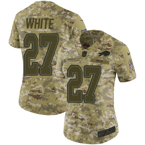 Bills #27 Tre'Davious White Camo Women's Stitched Limited 2018 Salute To Service Jersey cheap jerseys for sale - CheapJerseys.Shop