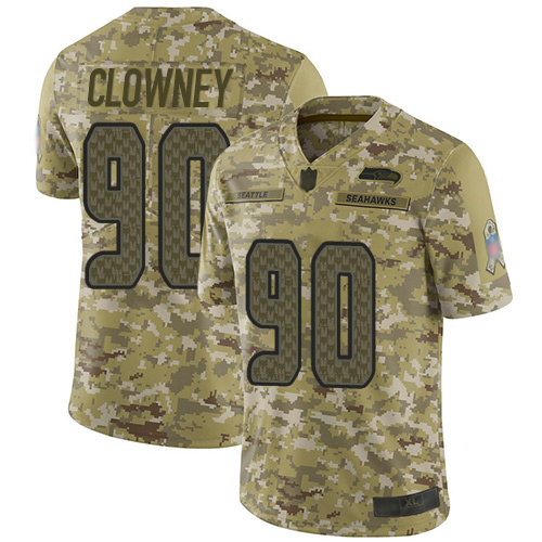 Seattle Seahawks #90 Jadeveon Clowney Camo Men's Stitched Limited 2018 Salute To Service Jersey Men's cheap jerseys for sale - CheapJerseys.Shop