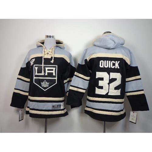 Los Angeles Kings #32 Jonathan Quick Black Sawyer Hooded Sweatshirt Stitched Youth Jersey Youth cheap jerseys for sale - CheapJerseys.Shop