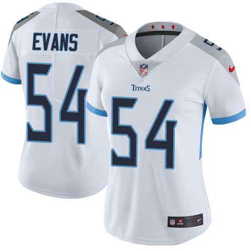 Tennessee Titans #54 Rashaan Evans White Women's Stitched Vapor Untouchable Limited Jersey Womens cheap jerseys for sale - CheapJerseys.Shop