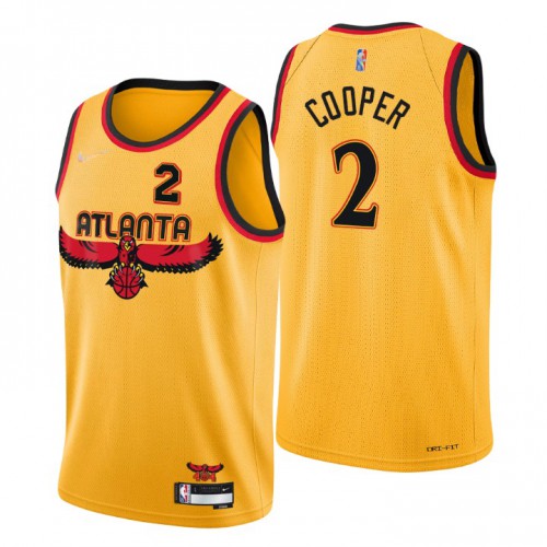 Atlanta Atlanta Hawks #2 Sharife Cooper Mens Gold 2021/22 Swingman Jersey - City Edition Mens cheap jerseys for sale - CheapJerseys.Shop