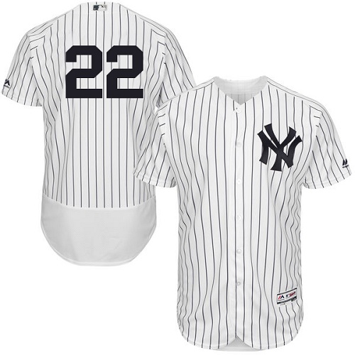 New York Yankees #22 Jacoby Ellsbury White Strip Flexbase Authentic Collection Stitched Jersey Men's cheap jerseys for sale - CheapJerseys.Shop