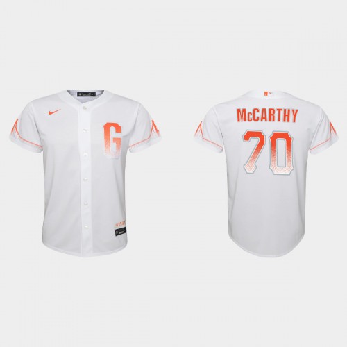 San Francisco San Francisco Giants #70 Joe Mccarthy Youth 2021 City Connect White Jersey Youth cheap jerseys for sale - CheapJerseys.Shop
