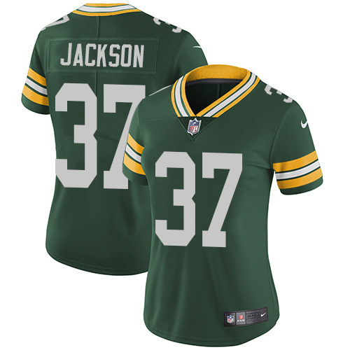 Green Bay Packers #37 Josh Jackson Green Team Color Women's Stitched Vapor Untouchable Limited Jersey Womens cheap jerseys for sale - CheapJerseys.Shop