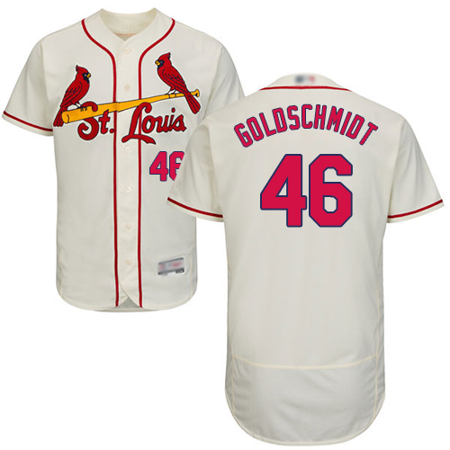 St.Louis Cardinals #46 Paul Goldschmidt Cream Flexbase Authentic Collection Stitched Jersey Men's cheap jerseys for sale - CheapJerseys.Shop