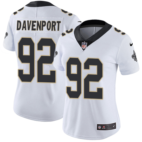 New Orleans Saints #92 Marcus Davenport White Women's Stitched Vapor Untouchable Limited Jersey Womens cheap jerseys for sale - CheapJerseys.Shop
