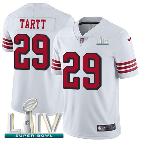 San Francisco 49ers #29 Jaquiski Tartt White Super Bowl LIV 2020 Rush Men's Stitched Vapor Untouchable Limited Jersey Men's cheap jerseys for sale - CheapJerseys.Shop