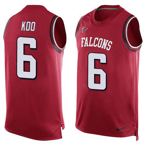 Falcons #6 Younghoe Koo Red Team Color Men's Stitched Limited Tank Top Jersey cheap jerseys for sale - CheapJerseys.Shop