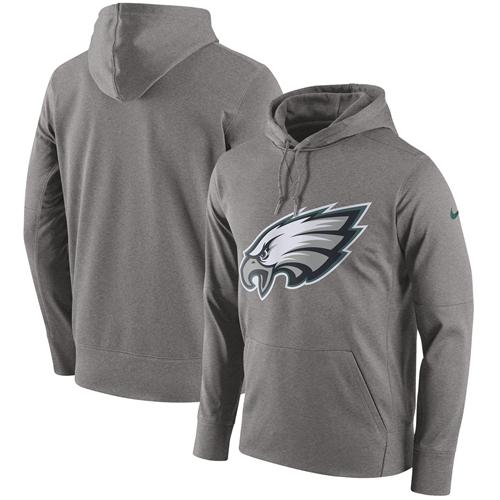 Men's Philadelphia Eagles Heathered Gray Performance Circuit Logo Essential Hoodie cheap jerseys for sale - CheapJerseys.Shop