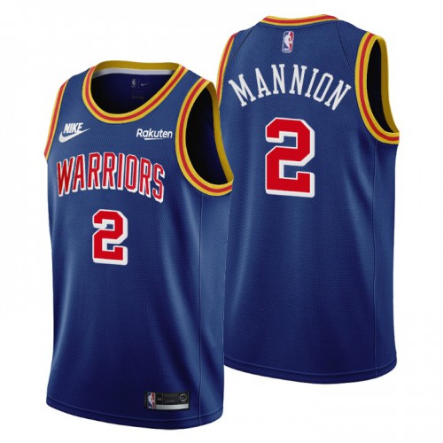 Golden State Golden State Warriors #2 Nico Mannion Youth Releases Classic Edition 75th Anniversary Jersey Blue Youth cheap jerseys for sale - CheapJerseys.Shop