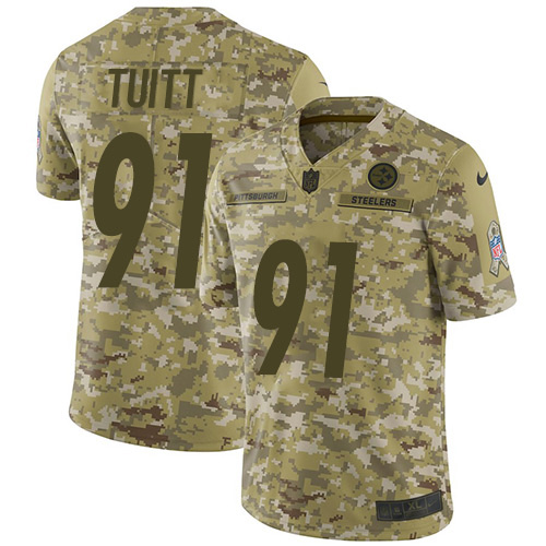Pittsburgh Steelers #91 Stephon Tuitt Camo Men's Stitched Limited 2018 Salute To Service Jersey Men's cheap jerseys for sale - CheapJerseys.Shop