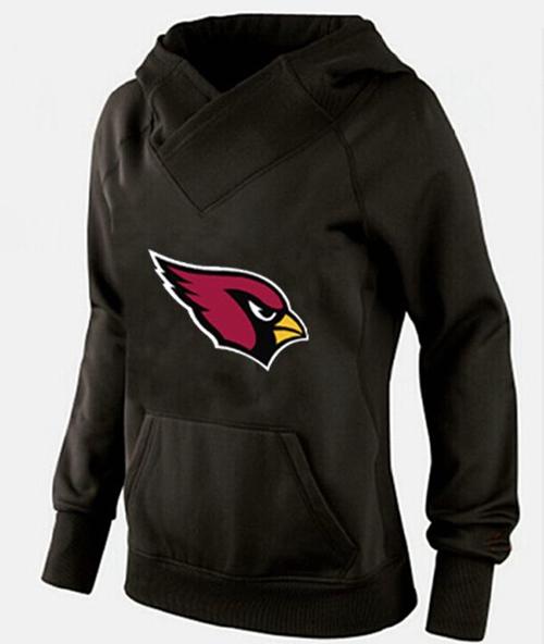 Women's Arizona Cardinals Logo Pullover Hoodie Black cheap jerseys for sale - CheapJerseys.Shop