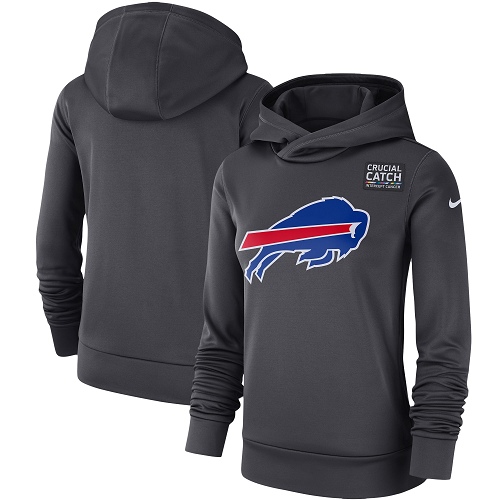 Women's Buffalo Bills Anthracite Crucial Catch Performance Pullover Hoodie cheap jerseys for sale - CheapJerseys.Shop
