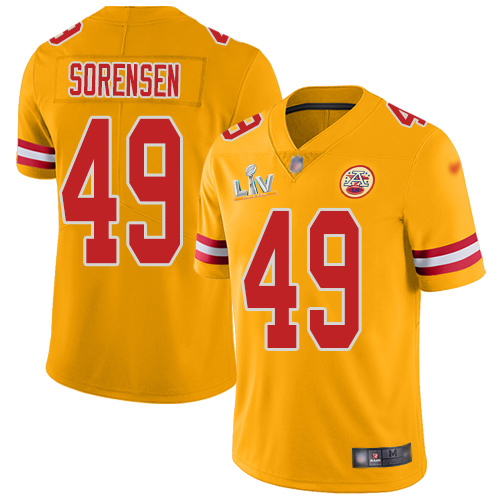 Kansas City Chiefs #49 Daniel Sorensen Gold Youth Super Bowl LV Bound Stitched Limited Inverted Legend Jersey Youth cheap jerseys for sale - CheapJerseys.Shop